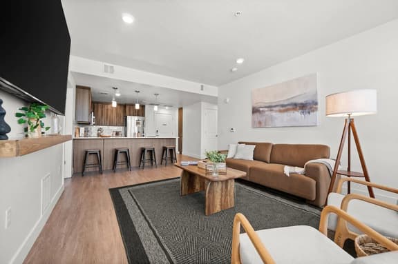 Modern Downtown 2BR 2BA with City Views, Fire Pit, Walk to Delta Center - Image 1